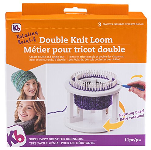 Authentic Knitting Board Rotating Double Knit Loom, KB8300, 52 Pegs
