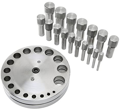 Cortador de Disco, Punzón Redondo de Acero, Disco Troquelado, Joyería Profesional, Precisión para Aficionados para Juntas de Latón, Hoja de Estireno