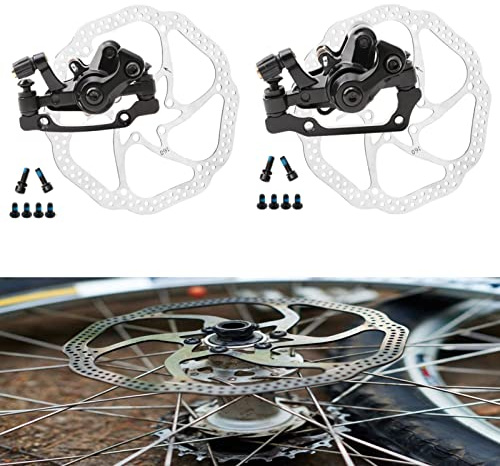 Scheibenbremse Fahrrad Set, Univeral Fahrrad Bremsen Set, CNC Hydraulische Fahrrad Scheibenbremse Beinhaltet Vorder, 160 mm Bremsscheibe und Schrauben, Vorne/Hinten, Verwendet für MTB,BMX, Fahrräder