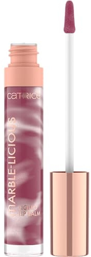 Catrice Marble-licious Liquid Lip Balm, Lip Gloss, No. 050, Pink, Nourishing, with Oils, Natural, Glossy, Vegan, Parabens, No Microplastic Particles, Nanoparticles Free, Confezione da 1 (4 ml)