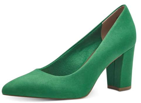 MARCO TOZZI Damen Pumps mit Blockabsatz Vegan, Grün (Leaf Green), 38 EU