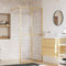 BAZZI Duschwand Glas duschwand für dusche duschglaswand Duschwand Walk in Dusche Duschabtrennung Begehbare Dusche Duschtrennwand ESG Glas Glaswand-Gold-90 x 195 cm
