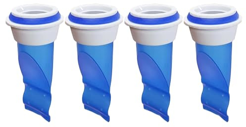 4 Pcs Drain Backflow Preventer,One Way Valve,Waterless Trap Seal, Adjustable Sink Anti-Clogging Silicone Floor Drain Cover for Pipes Tubes in Toilet Bathroom Kitchen (Blue