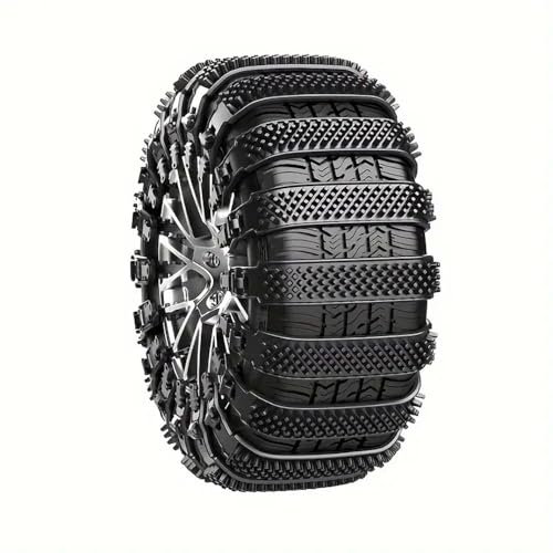 yuluxlh Reifen-Kabelbinder für Schnee für BMW 8 Series 8 Series Cabriolet I3 I8 X1 X2 X3 X4 X5 X6, Wiederverwendbare Auto-Anti-Schneeketten, Auto-Winterreifen-Felgenkette,B-Black 10Pcs(Two Tires)