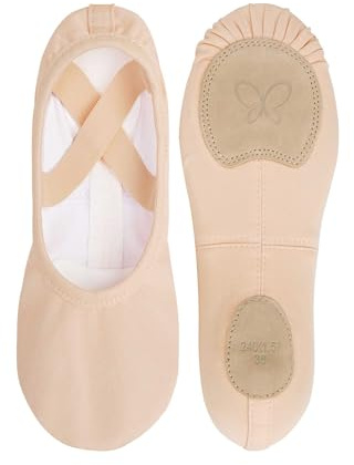 Daydance Cloud Soft 4 Way Elastic Women Ballet Shoes, Women Ballet Slippers for Dance, Gymnastics Pink