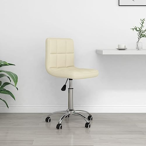 Owoxanthellate Chaise de bureau pivotante - Réglable en hauteur - 40 x 47 x 74,5 à 86 cm - Ergonomique - Avec roulettes et vérin à gaz - Housse en tissu confortable - Pour la maison, le bureau, le