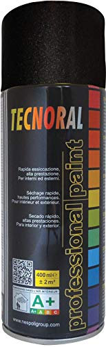 NESPOLI Bombe de peinture aérosol Noir Satin, 400 ml