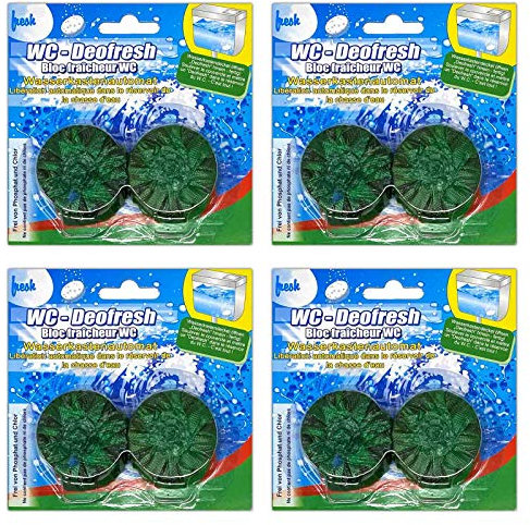 8 pastillas para cisterna de inodoro Deofresh de 45 g cada una