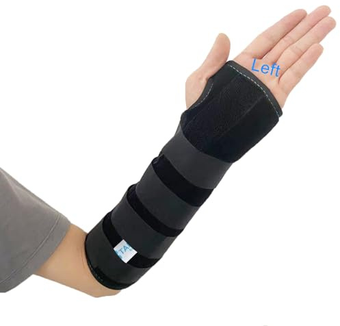 TANDCF Unisex Forearm and Wrist Support Splint Brace Double Fixation Wrist Brace for Carpal Tunnel,Adjustable Night Time Forearm Immobilizer Brace Splints,12.2 inch (31cm) length(LH/L)