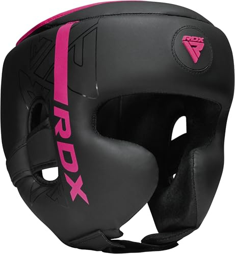 RDX Cascos Boxeo Helmet MMA para Entrenamiento y Muay Thai, Maya Hide Cuero Kara Head Guard, Ideal para Grappling, Sparring, Artes Marciales Kickboxing, Karate, BJJ, Taekwondo