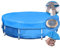 Sekey Poolabdeckung Rund 366cm für Metallrahmenpools, 420D Reißfest Oxford Poolplane, Sommer & Winter Abdeckplane Pool Rund, Wind- und Staubabweisend, Einfache Installation, Blau