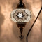 Orientale Marocchino Mosaico Lampada Da Tavolo Fatto A Mano Decorativo Turco Lampada A Mosaico (Bianco 3015)