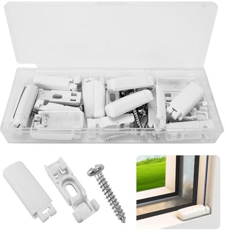 12Pcs Clamp Bracket Pleated Blinds,White Pleated Blinds Replacement Parts Set with 12Pcs Screw,Pleated Clamp Support Accessories for Home Offices Restaurants Shop Decoration
