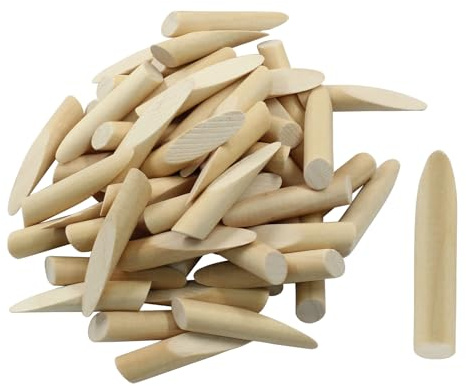 HARSKIYER 150 Pcs Solid Wood Pocket Hole Plugs for Screw Holes, 3/8 Inch Pine Wood Dowels Pins, Hardwood Plugs Pocket Hole Filler for Pocket Hole Jig
