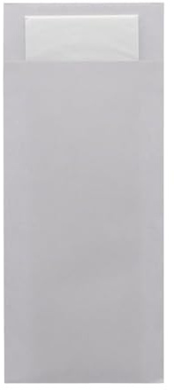 Europochette Classic Sized Sea Salt Cutlery Pouch White 2ply Napkin (Pack 500)
