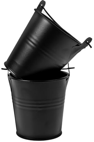 BESTonZON 2pièces Seau à Huile pour Barbecue Métal Seau à Graisse pour Extérieur Bac Récupérateur Huile pour Fritures pour Barbecue