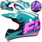 MODRYER Motorradhelm Unisex-Dirtbike-Helm, Integralhelm Für Motocross, Für Extremes Offroad-Fahren, Sommerkühlung, ATV-Helm Mit Schutzbrille,Green-S