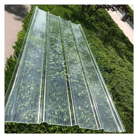 Lot de 5 feuilles de toit ondulées transparentes pour auvent de terrasse, véranda et lumière du jour – Plaques de rechange de 1 mm pour abris de rangement, garages et serres (88,9 x 109,2 cm)