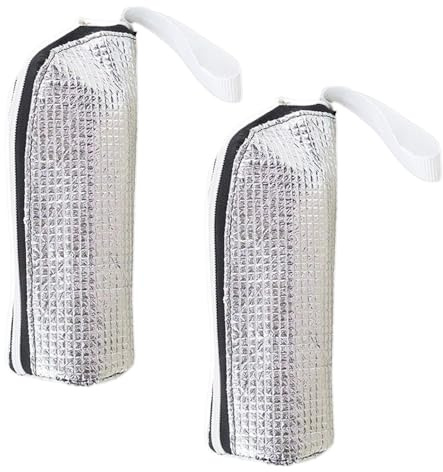 Générique Isolerat flaskfodral - 2 st isolerat flaskfodral | förvaringspåse, varm mjölk, aluminium, upphängd, vandring, picknick resor