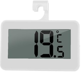 Termómetro e higrómetro multiusos para el hogar, termómetro digital LCD para dormitorio, sótano, frigorífico, frigorífico (blanco)