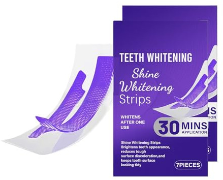 Tiras de blanqueamiento de dientes moradas | Suave con el esmalte | Adecuado para dientes sensibles | Blanqueamiento seguro sin daño | Ideal para manchas de café, vino, humo (2)