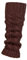 ELLE Ladies 1 Pair Chunky Cable Knit Leg Warmers - Chocolate One Size