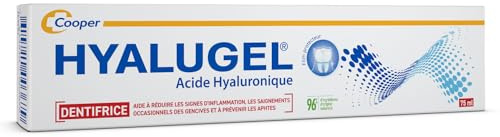 HYALUGEL - Dentifrice à l'acide hyaluronique - Inflammation des gencives, aphtes, irritations buccales, maladies parodontales - Goût menthe-citron - Tube 75 mL