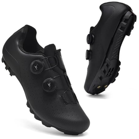 Mateju Mens Womens MTB Cycling Shoes,Mountain Bike Shoes Compatible with 2-Bolts Pedals SPD Cleats Indoor Outdoor Cycle Riding Biking Unisex Sneakers -XT200