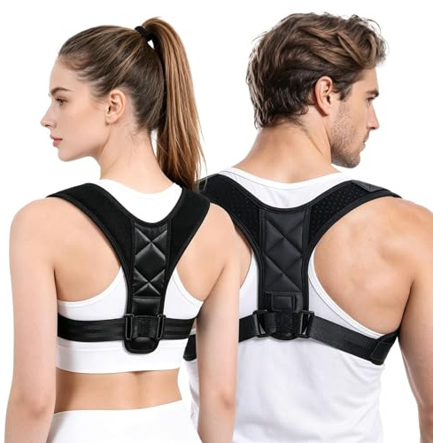 VBVOO Posture Corrector for Men Women - Adjustable Back Support Brace | 27-47 Inch Adjustable Fit, Breathable Low-Profile Design, Wears Under Clothing, Supports Alignment During Daily Use