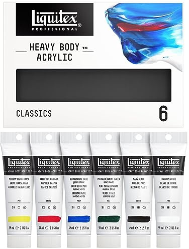 Liquitex Professional Acrylic Heavy Body Set of 6 x 59 ml Classic Colours