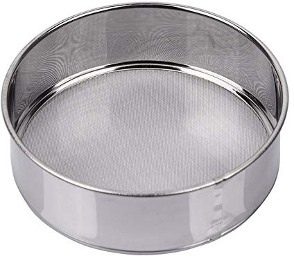AMPSEVEN Flour Sifter for Baking - 60 Mesh Stainless Steel 6inch Small Tamis Round Sifter,Mini Fine Mesh Flour Sieve(6 Inch, 60m Mesh)