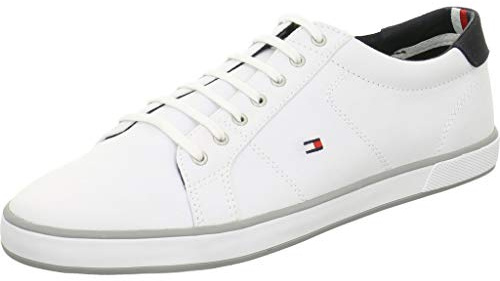 TOMMY HILFIGER Fm0fm00596-100_42, Plimsolls Uomo, White, 43 EU