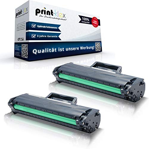 2X Print-Klex Tonerkartuschen kompatibel für HP Laser MFP 135 wg MFP 137 fnw MFP 137 fwg MFP 138 fnw MFP 138 fw MFP 138 p MFP 138 pn MFP 138 PNW W1106A 106 A 106A Black Schwarz - Office Pro Serie