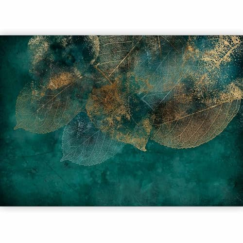 murando - Papier peint panoramique artistique 100x70 cm - Revêtement mural décoration pour chambre salon cuisine - Design unique et moderne - Turquoise jaune vert - f-A-10007-a-a