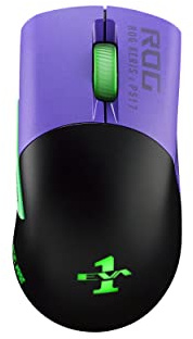 Asus ROG Keris Wireless EVA Mouse Gamer, Limited Edition Evagelion, Three-Mode Connectivity (2.4 GHz RF, Bluetooth, Wired), 16000 dpi Sensor, 7 Programmable Buttons