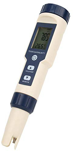 5 i 1 Bärbar Digital PH Salthalt Temp TDS EC-mätare Multifunktionell Vattenkvalitetstestare Detektor Vattenhårdhetsanalysator Vatten Tds-mätare Se Till Att Detta är Kompatibelt