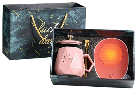 Yiurse Scaldatazze USB, scaldatazze da caffè | Scaldacaffè Intelligente per Bevande, Tazze, riscaldatore USB | Set scalda caffè Tazza con Impugnatura ergonomica per Ciotole, Tazze in Acciaio Inox