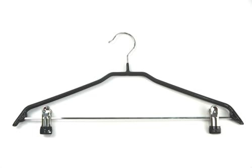 Ordinett Set di 2 Grucce in Metallo con Clips | Ideali per Pantaloni e Gomme | L 44 cm