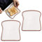 DXQCHDUO Lot de 2 assiettes à petit déjeuner en forme de pain grillé, assiettes à beurre, assiettes à dessert en céramique, plateau à fromage, plateau à dîner pour cuisine et restaurant