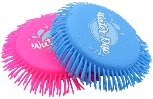 Hsthe Sea 2 st vattenskivor, Frisbee-stänk, vattenkastskiva av skum och silikon, vattenstänkskiva, vattenstänkskiva, kastskiva vattenspel