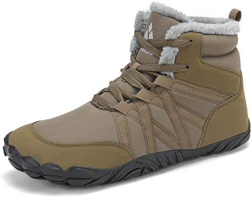 Mishansha Barefoot Botas Invierno Hombre Botines Cálidos para Mujer Forro Zapatos de Nieve Minimalistas Boots 43EU