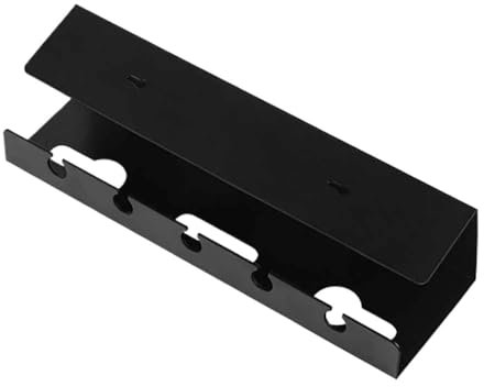 Bandeja Portacables Bajo La Mesa Bandeja de gestión de cables for debajo del escritorio, soporte for cables con abrazadera, sin perforación, suministros espaciosos y resistentes Para Cables(Black)