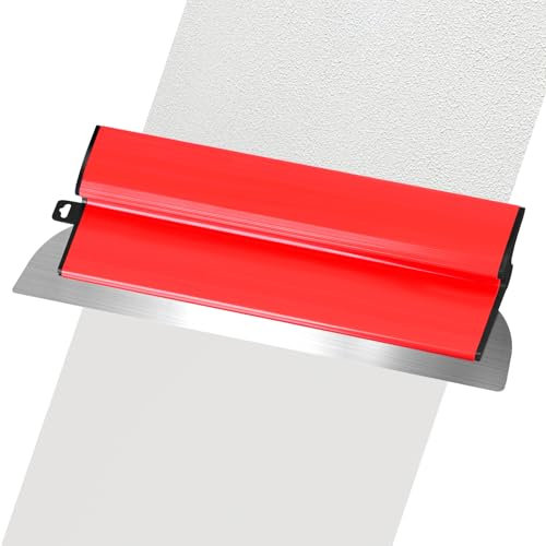 LAOYE Lisseuse Enduit Lame a Lisser 40cm Spatule Enduit Lissage Couteau a Enduit 400mm Lame a Enduire Inox Outil Lissage Parfait pour Mur Plafond Lame d'écrémage Outillage pour Cloison Sèche Mural