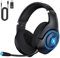 KAPEYDESI Cuffie da gioco wireless per PS5 PC, cuffie da gioco senza fili con microfono, stereo 3D, Bluetooth 5.2, cavo adattatore da 3,5 mm per Xbox Series Gamer (nero blu)