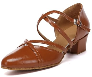 MINITOO Scarpe da ballo da donna standard Salsa Latin comode scarpe con tacco da sera per feste, 34 EU