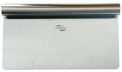 Premium-bänkskrapa, degskärare, degskrapa, degkort, degspatel, skrapa för köket – till tårta, pizza, deg och bakredskap (20/11,3cm)
