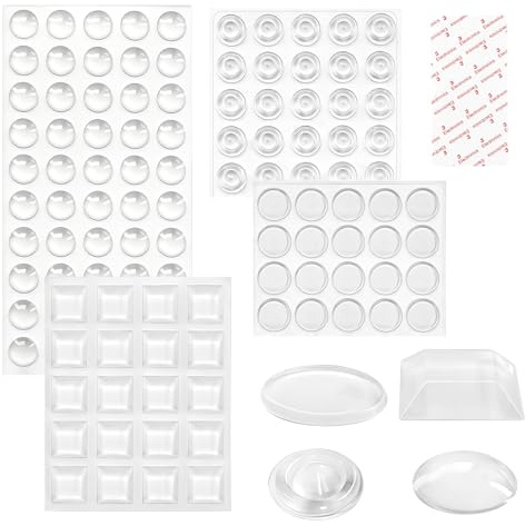 115 Pièces Patin Silicone Transparent, 4 Tailles Tampons de Chaise Et Butées de Porte, Autocollants Amortisseurs pour Meubles, Protection Anti-Bruit Et Anti-Rayures, Idéale pour Tampon Meubles