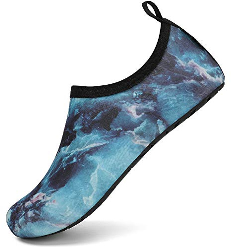 Zapatos de Agua para Hombre Mujer Rápido Secado Zapatillas de Playa Ligeros Antideslizante Calcetines de Natación Zapatos Surf Yoga Piscina, Water Gris 38/39