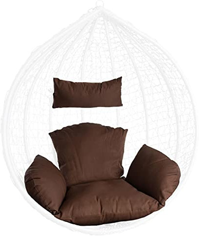 ESTEXO Kissen Sitzkissen Rückenkissen für Hängesessel Sitzpolster Auflage Rückenpolster Dunkelbraun