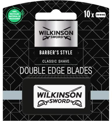 WILKINSON SWORD - Classic Rasierklingen für Männer | Classic Klingen für Rasierhobel | Packung mit 10 Rasierklingen